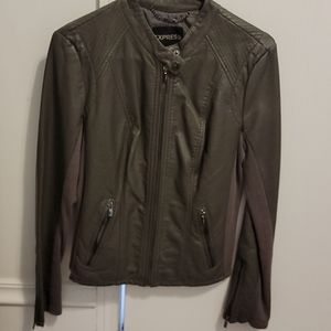Express grey leather jacket